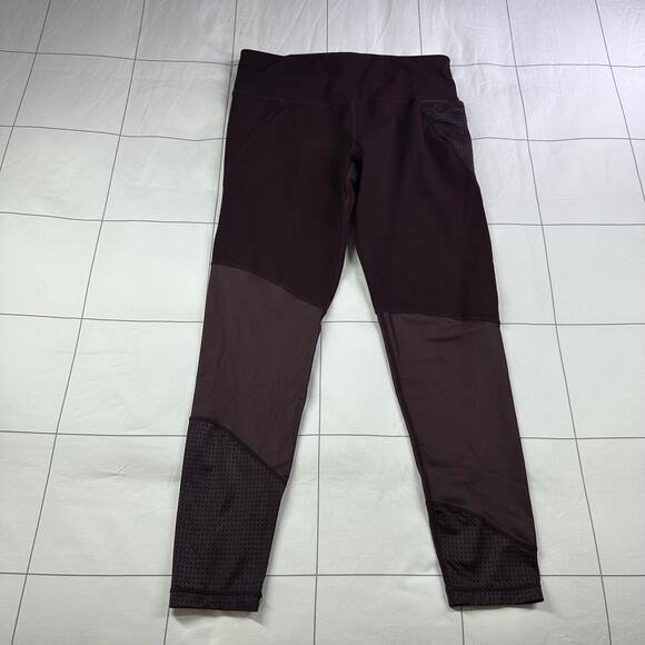 Sweaty Betty Leggings Womens Small Burgundy Power 7/8 Athletic Sporty Workoout - Picture 1 of 10